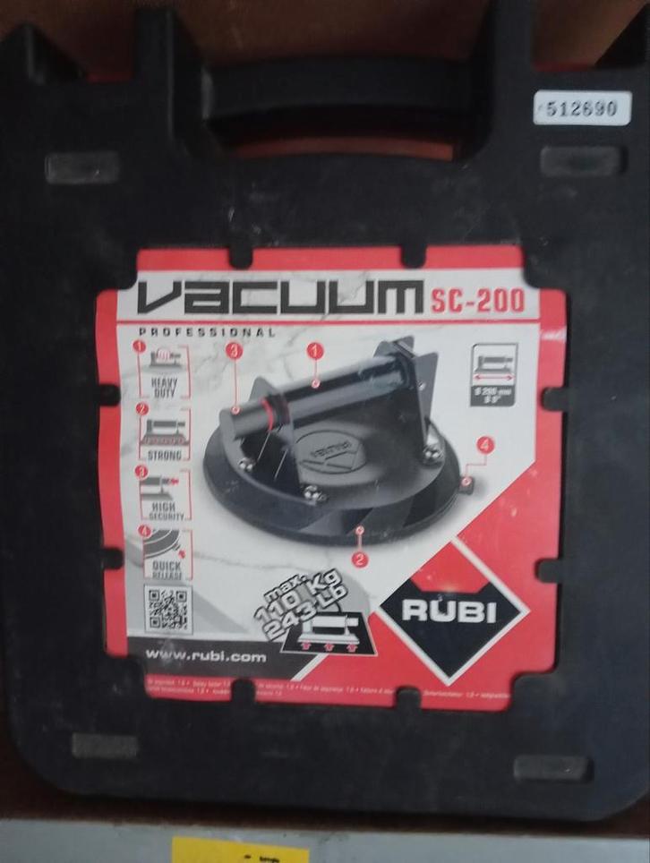 Rubi SC200 Tegeldrager / Zuignap - Zo goed als nieuw!, Doe-het-zelf en Verbouw, Gereedschap | Handgereedschap, Zo goed als nieuw