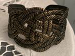 Vintage donker goudkleurig armband doorsnee 6cm, Ophalen of Verzenden, Gebruikt, Goud