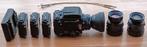 Mamiya RB67 body met 3 objectieven en 4 film cassettes, Audio, Tv en Foto, Fotocamera's Analoog, Ophalen of Verzenden, Gebruikt