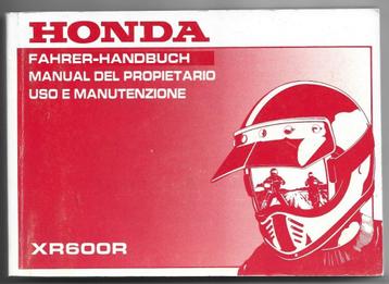 Honda XR600 R Fahrer Handbuch (3059z) beschikbaar voor biedingen