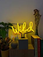 Neon verlichting WILD (geel) lichtreclame, Ophalen of Verzenden, Nieuw, Lichtbak of (neon) lamp