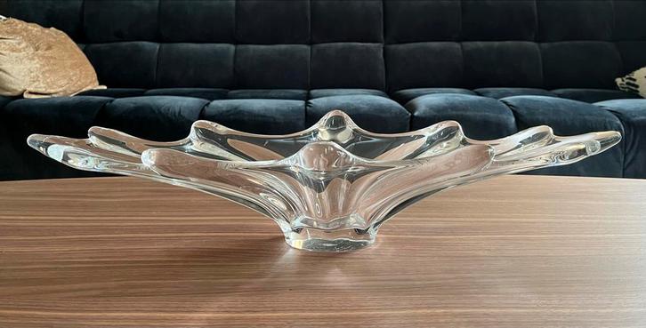 Vintage Art vannes france kristal xxl schaal claer glas, Antiek en Kunst, Antiek | Glas en Kristal, Ophalen of Verzenden