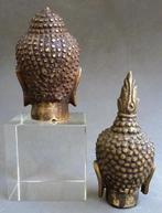 20ste eeuw Antiek Bronzen Thaise Buddha Boeddha Koppen Hoofd, Antiek en Kunst, Antiek | Koper en Brons, Ophalen, Brons