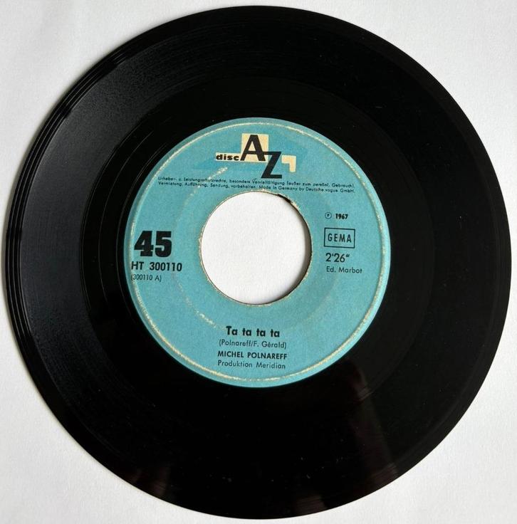 Michel Polnareff – Ta Ta Ta Ta / Le Pauv' Guitariste, Cd's en Dvd's, Vinyl Singles, Gebruikt, Single, Pop, 7 inch, Verzenden
