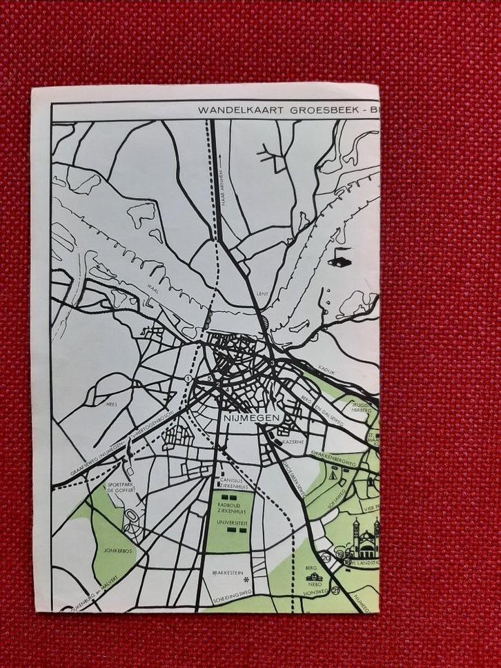 oude plattegrond Groesbeek Berg en Dal Ubbergen jr 60-70?, Boeken, Atlassen en Landkaarten, Gelezen, Landkaart, Nederland, 1800 tot 2000