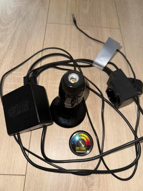 Reptielen - keramische lamp - thermostaat - thermometer, Dieren en Toebehoren, Reptielen en Amfibieën | Toebehoren, Zo goed als nieuw