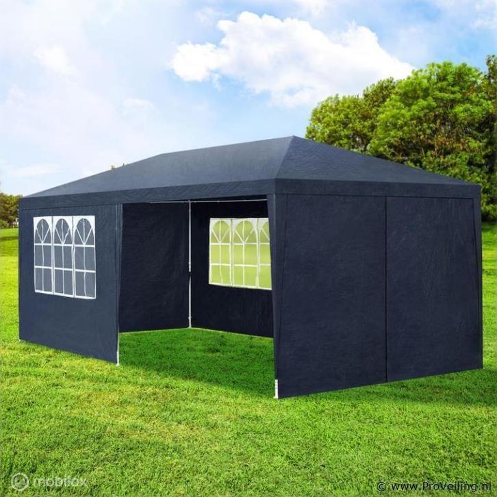 Online Veiling: Partytent 3 x 6m Blauw, Tuin en Terras, Partytenten, Nieuw