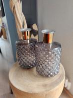 Twee glazen vazen, Ophalen of Verzenden, Zo goed als nieuw