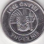 1 krona 1991 island, Verzenden, Overige landen