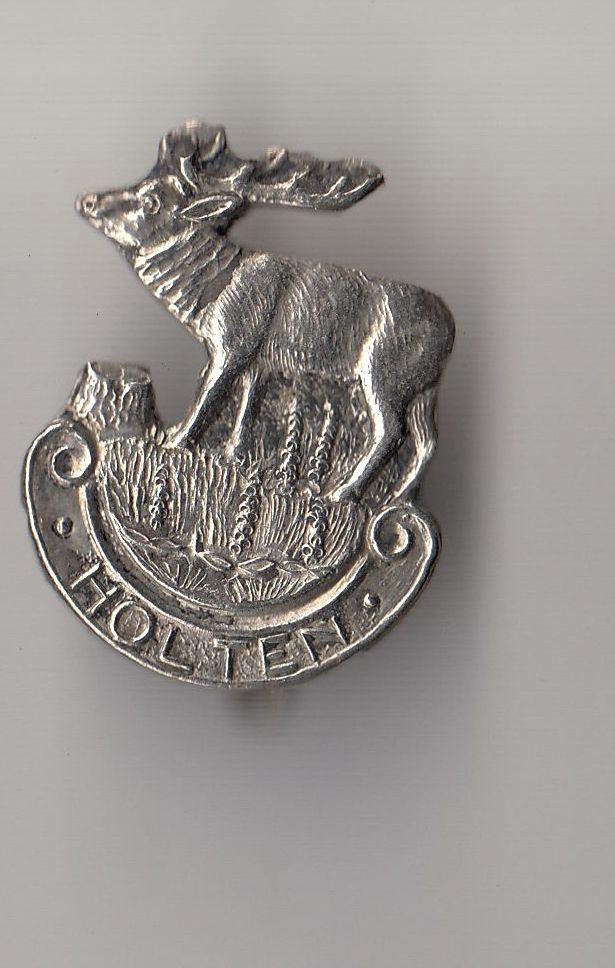 Holten Hert broche, Verzamelen, Speldjes, Pins en Buttons, Gebruikt, Speldje of Pin, Overige onderwerpen, Ophalen of Verzenden