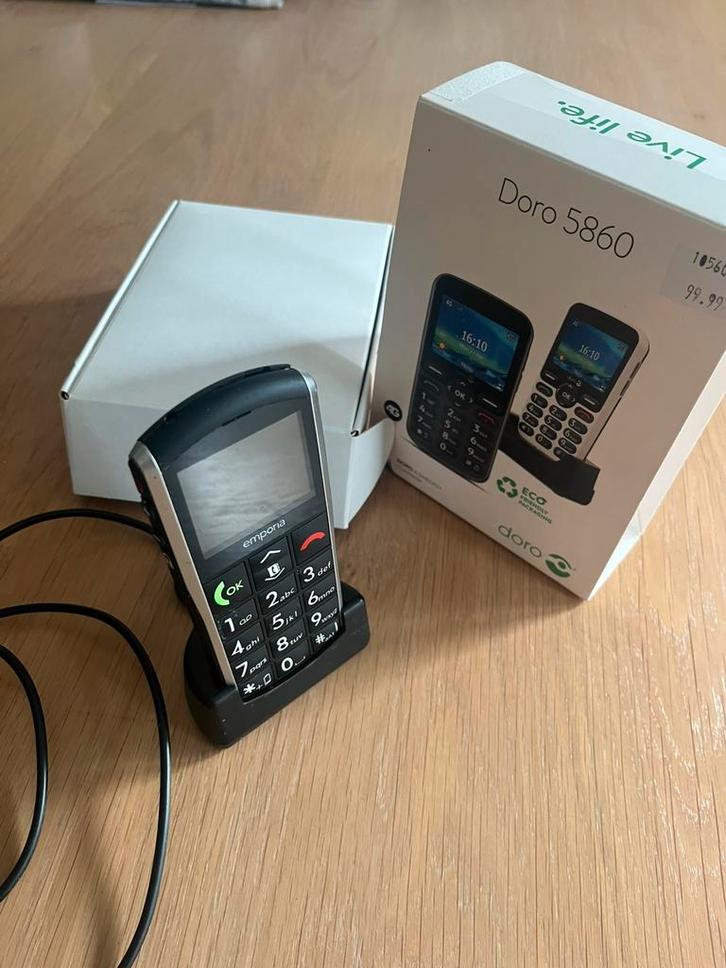 Doro 5860 Senioren Mobiele Telefoon, Telecommunicatie, Mobiele telefoons | Overige merken, Zo goed als nieuw, Zonder abonnement