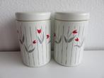 2 vintage Brabantia koffieblikken met tulpen voorraadblik, Verzamelen, Blikken, Ophalen of Verzenden, Gebruikt, Koffie, Overige merken