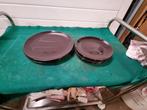 borden paars bruin diner ontbijt 8x, Antiek en Kunst, Antiek | Servies los, Ophalen of Verzenden