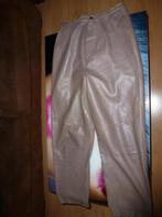 Maat 40 echt leren beige vintage broek, Maat 38/40 (M), Beige, Nieuw, Ophalen of Verzenden