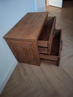 Teakhouten ladekast, Huis en Inrichting, Kasten | Ladekasten, Ophalen, 1 of 2 laden, Teakhout, 50 tot 100 cm