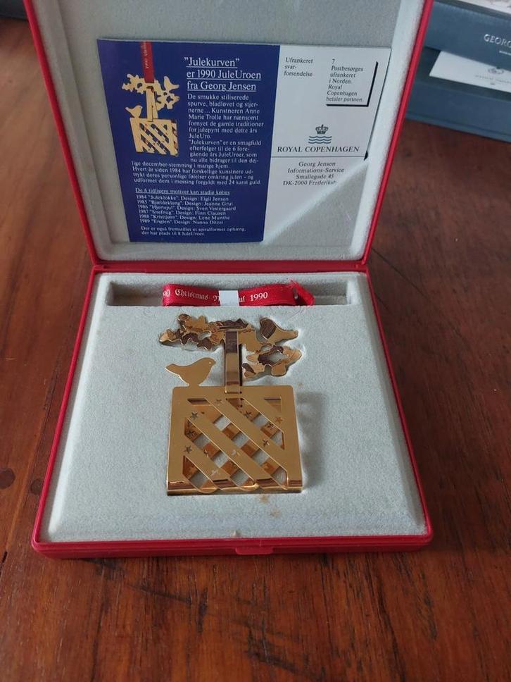 Georg Jensen kerstornament 1990, Diversen, Kerst, Gebruikt, Ophalen of Verzenden