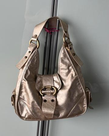 Francesco Biasia Tas Goud leer Italiaans design Gouden bag beschikbaar voor biedingen