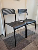 2 Adde IKEA eetkamerstoel stoel zwart, Huis en Inrichting, Stoelen, Ophalen, Kunststof, Twee, Zwart