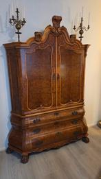 Prachtige walnoten kabinet antiek vermoedelijk mid 18e eeuws, Antiek en Kunst, Antiek | Meubels | Kasten, Ophalen