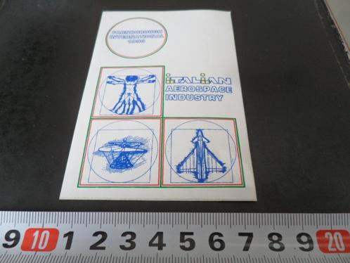 sticker farnborough international 1990 italian aerospace ind, Verzamelen, Stickers, Zo goed als nieuw, Bedrijf of Vereniging, Ophalen