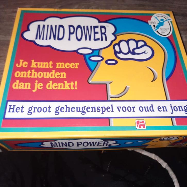 Mind Power Geheugenspel - Leuk voor jong en oud!, Hobby en Vrije tijd, Gezelschapsspellen | Bordspellen, Gebruikt, Een of twee spelers