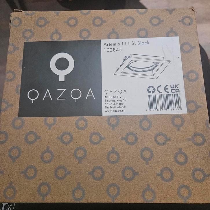 QAZQA Artemis 111 SL Zwart - Nieuw in doos, Huis en Inrichting, Lampen | Losse lampen, Nieuw, Halogeen (gloei)lamp, Minder dan 30 watt
