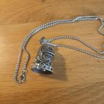 Gremlin Guardian Bell RVS Live to ride met ketting, Ophalen of Verzenden, Nieuw, Zilver, Overige materialen