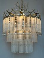 vintage opaline staafjes kristallen hanglamp kristal Murano, Huis en Inrichting, Lampen | Kroonluchters, Baak, Ophalen of Verzenden