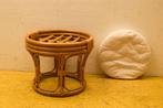 Vintage Rotan kruk 45032, Huis en Inrichting, Ophalen of Verzenden, Gebruikt, Hout