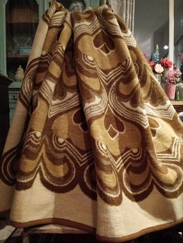 Prachtige vintage XXL Dralon deken retro patroon !!! beschikbaar voor biedingen