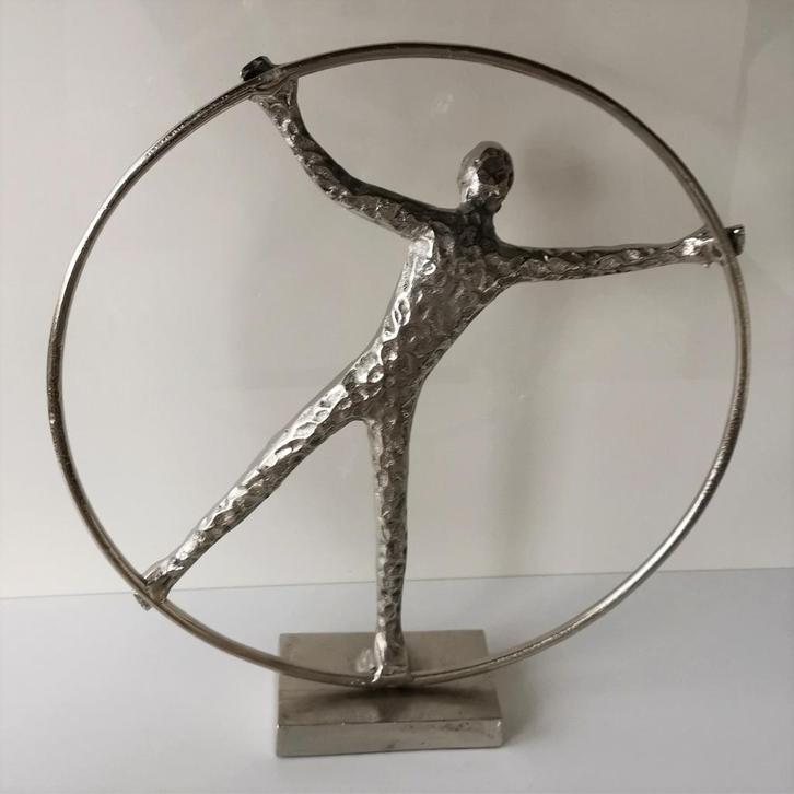 Beeld - Sportbeeld: Rhönrad Turnen - Man in hoepel, Antiek en Kunst, Kunst | Beelden en Houtsnijwerken