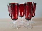 Set van 5 vintage Luminarc Rubilux Red champagne flutes, Nvt 2de hands, Overige typen, Nvt 2de hands, Ophalen of Verzenden