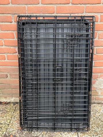 Zwart metalen hondenbench XL 2 deurs 90 x 58 zgst beschikbaar voor biedingen