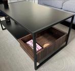 Salontafel zwart bruin, Huis en Inrichting, Ophalen, 50 tot 100 cm, Zo goed als nieuw, Minder dan 50 cm