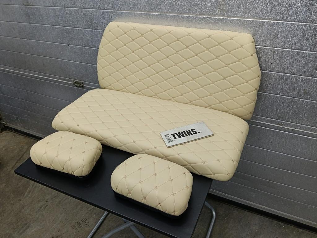 Luxe Interieur Biro Beige Custom Leer Bankje, Ophalen