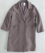 Izgst oversized wollen winterjas manteco for h&m nwp 149 eur, Bruin, Zo goed als nieuw, Maat 36 (S), Verzenden