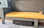 WOOOD Bed 90x200 met lade - Legergroen, Ophalen, 90 cm, Eenpersoons, Zo goed als nieuw