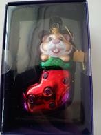 AH Hamster in sok glazen hanger. Kerstbal. Nieuw, Diversen, Ophalen, Nieuw