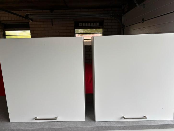 2 Nieuwe Hoogglans Witte Bovenkastjes, Huis en Inrichting, Keuken | Keukenelementen, Nieuw, Minder dan 100 cm, 50 tot 100 cm, 25 tot 50 cm