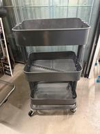 INBOEDEL VERKOOP! Ikea Raskog rolwagen met 3 manden - grijs, Ophalen, Zo goed als nieuw