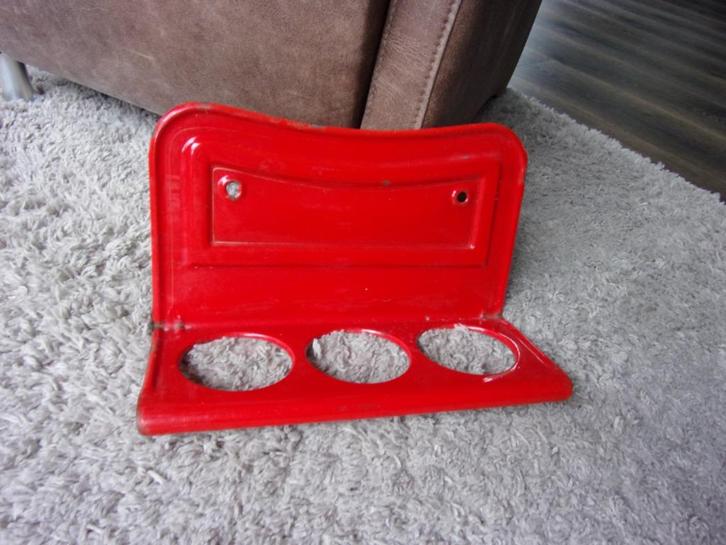 ROOD EMAILLE ZAND ZEEP SODA REK/ZONDER BAKKEN, Antiek en Kunst, Antiek | Emaille, Ophalen