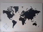 Wereldkaart met krijtbord (Ikea) 95 x 66.5 cm, Huis en Inrichting, Ophalen, Gebruikt, 50 tot 75 cm, Schilderij