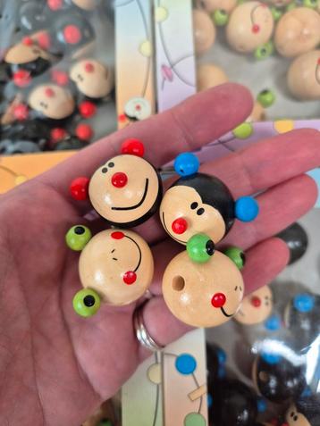 Houten kralen kikker muis kwaliteit 66 stuks beschikbaar voor biedingen