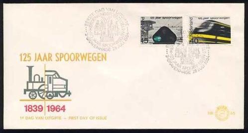 Nederland FDC E65 Zonder Adres, Treinen, Spoorwegen 1964, Postzegels en Munten, Postzegels | Eerstedagenveloppen, Onbeschreven