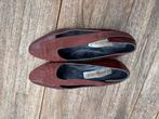 Bruine schoenen met een grappige hak, maat 40,5, Ophalen of Verzenden, Gedragen, Bruin, Pumps