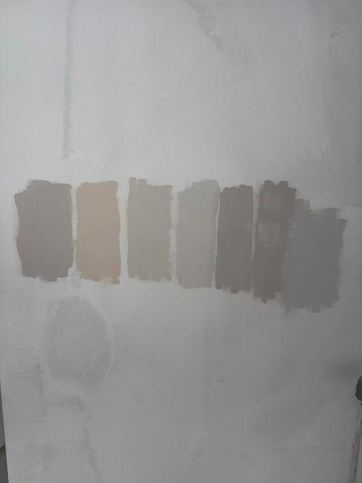 7 beige kleurtesters van de Gamma, Doe-het-zelf en Verbouw, Metselstenen, Zo goed als nieuw, Bakstenen, Ophalen of Verzenden