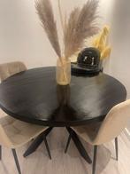 Zwarte mangohout eettafel te koop, Ophalen, Gebruikt, 100 tot 150 cm, Mangohout