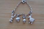 zilveren kinder bedel armband met bedels [097], Verzenden, Zo goed als nieuw, Met bedels of kralen, Zilver