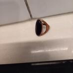 Onyx? koperen, bronzen ring, Sieraden, Tassen en Uiterlijk, Ringen, Ophalen of Verzenden, 19 tot 20, Dame