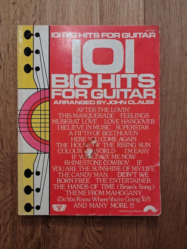101 Big Hits For Guitar - bladmuziek voor gitaar. Veel Hits!, Muziek en Instrumenten, Bladmuziek, Gebruikt, Artiest of Componist